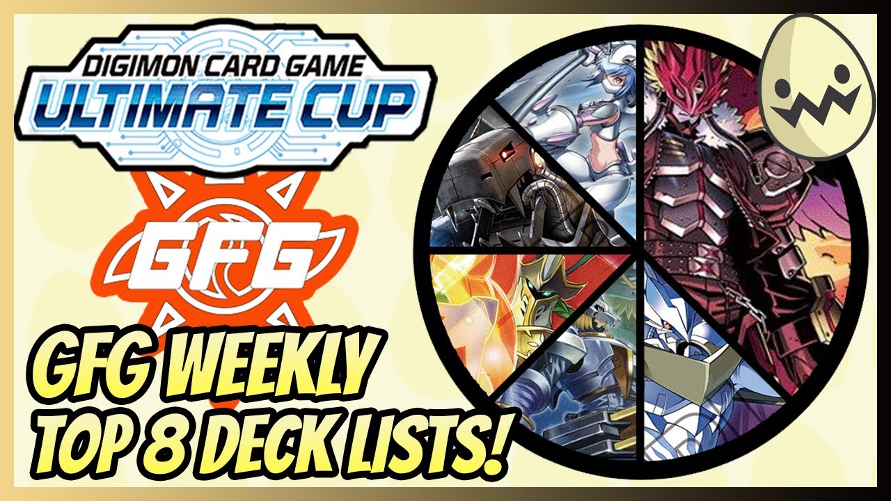 Digimon Card Game: @GaiaForceGaming Ultimate Cup Weekly! Top 8 Deck Lists!