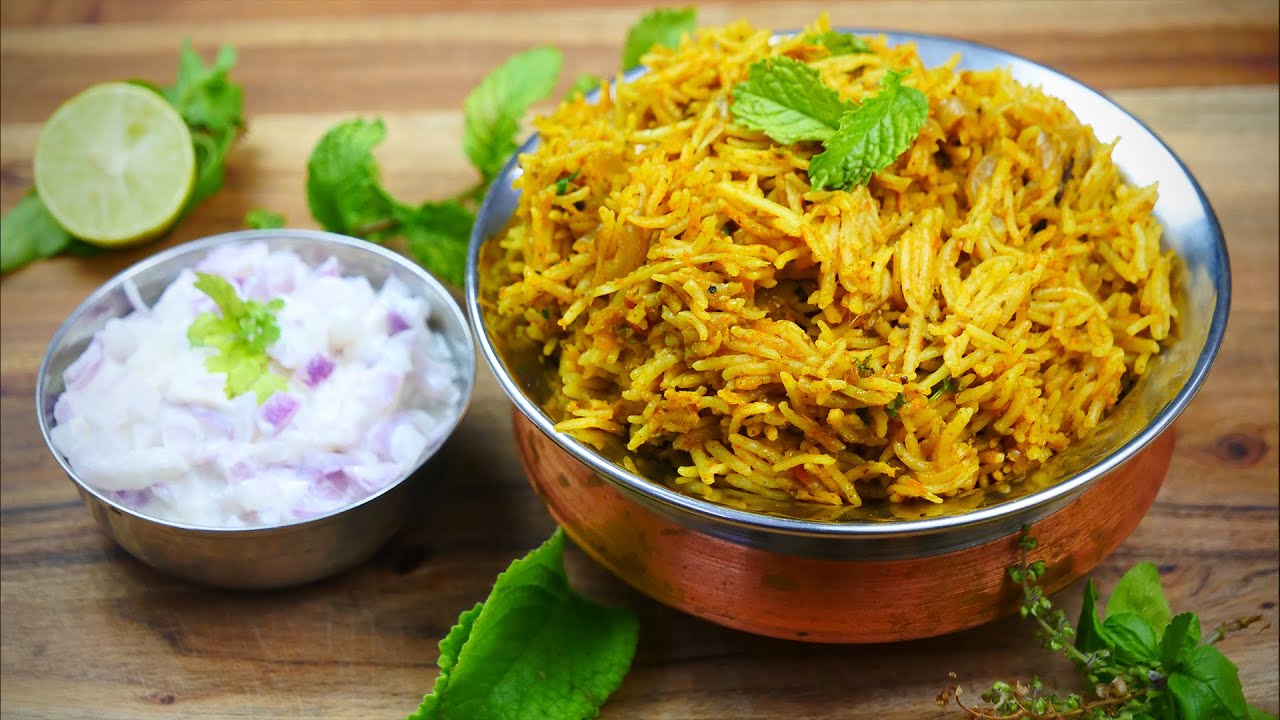 Spicy Herbal Biriyani - Organic Lunch Recipes!