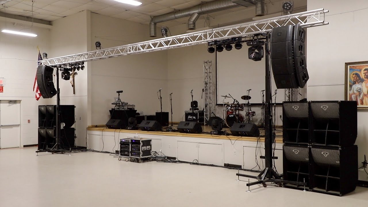 Banda Pachuco y Plebe TV En Madera, CA! - Preparando Audio JBL VRX & SUBS!