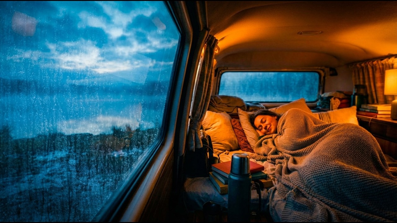 Rain Sounds in Car for Insomnia – Fall Asleep Fast & Sleep Deep Tonight