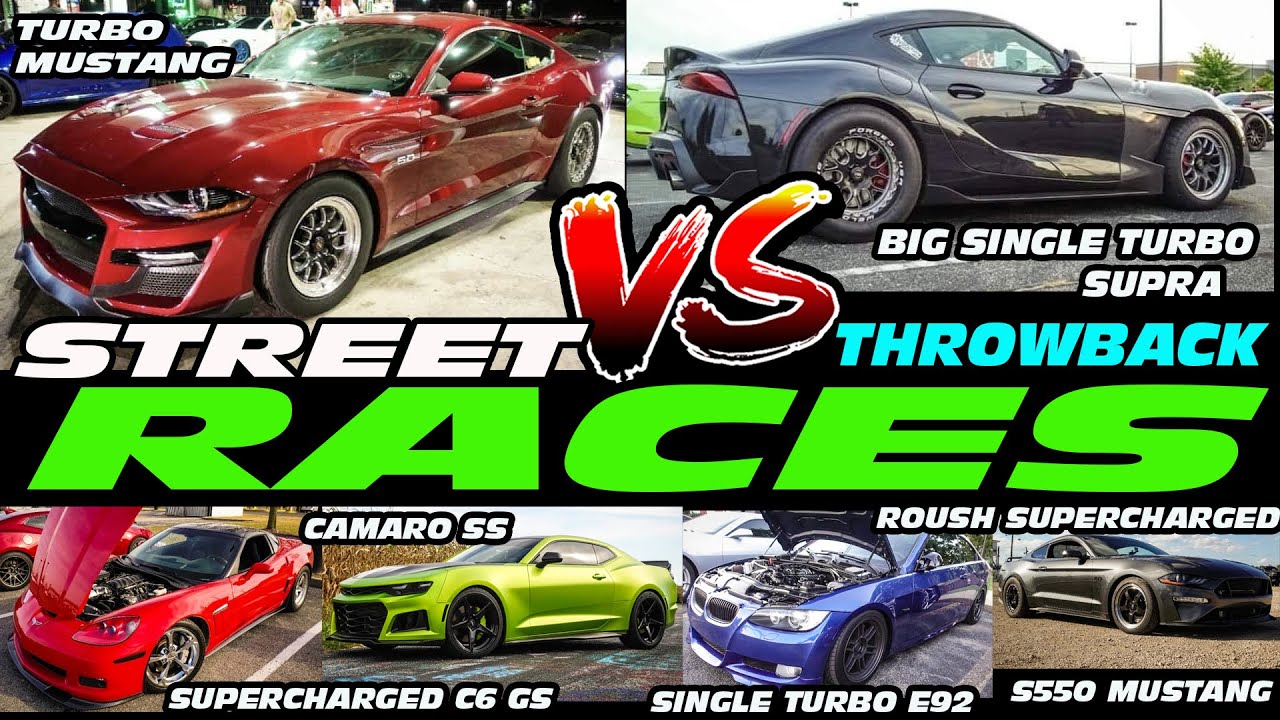 TURBO MUSTANG VS MKV SUPRA, SUPERCHARGED C6, CAMARO SS, ROUSH S550, COBRA TERMINATOR, E92 335, E90