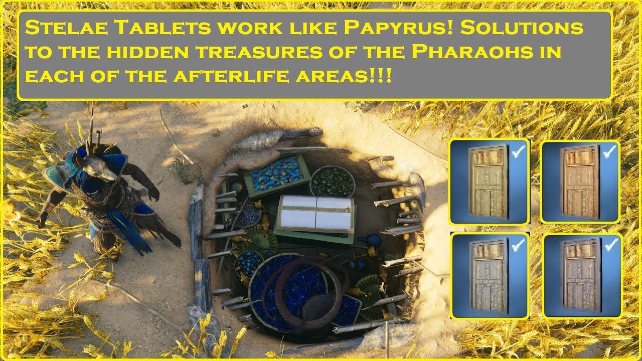 Assassin's Creed® Origins Puzzle Solutions to the Stelae Tablets