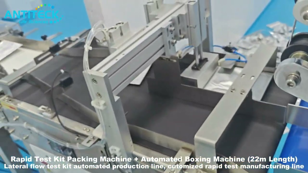 Rapid Test Kit Packing Machine & Automated Boxing Machine For Lateral Flow Test Strip Manufacturing