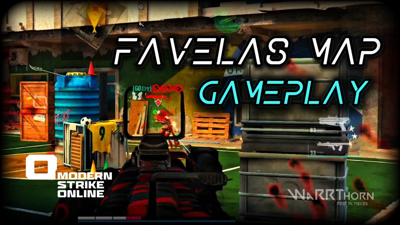 [4K] FAVELAS MAP  😱 FIVE FINGER CLAW GAMEPLAY | #modernstrikeonline