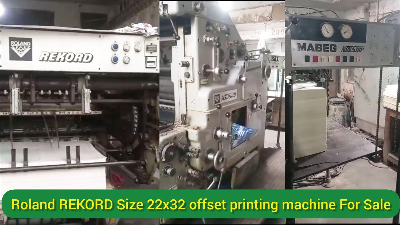Roland REKORD Size 22x32 offset printing machine For Sale NadeemYousaf AllPrinting Machines Saler
