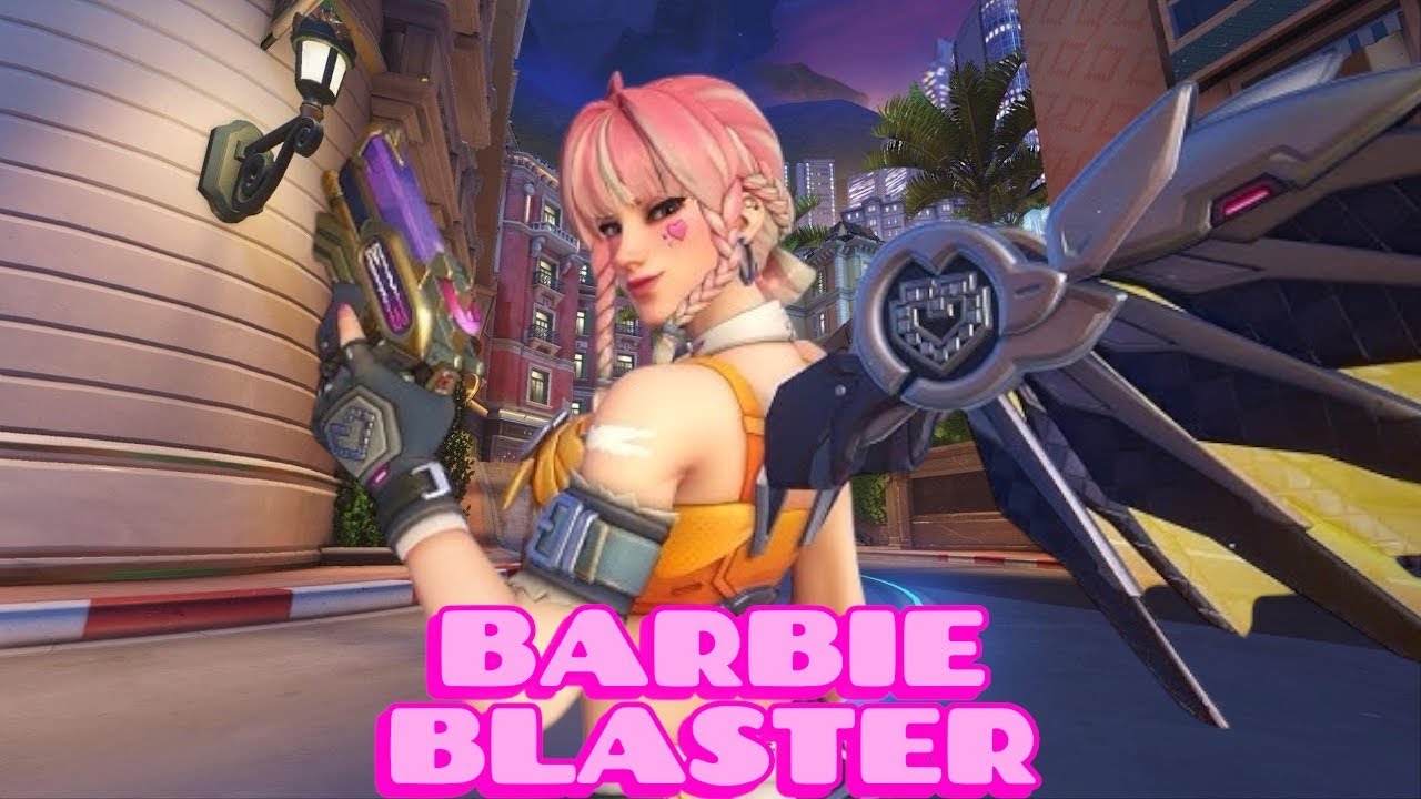 pulling out the barbie blaster!😉overwatch 2 ~ mercy gameplay