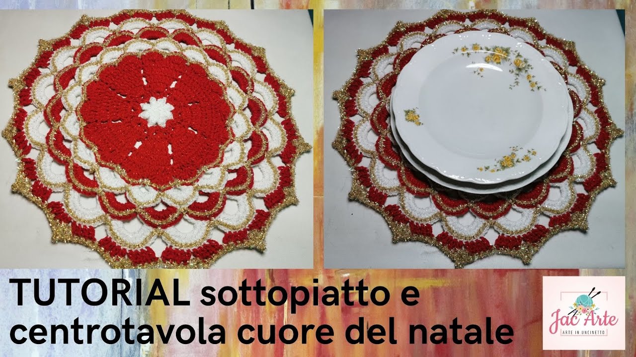 🌟TUTORIAL SOTTOPIATTO E  CENTROTAVOLA CUORE DEL NATALE🌟