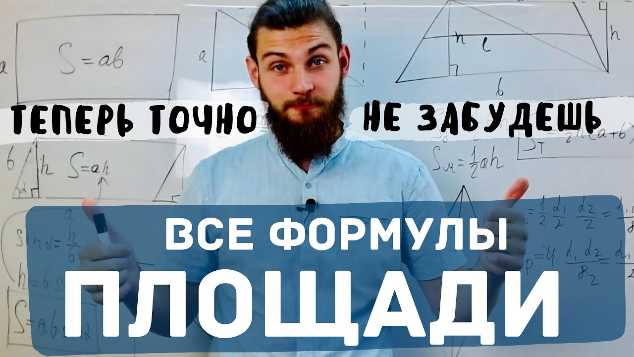Все базовые формулы площади за 10 минут. Теперь ты их никогда не забудешь