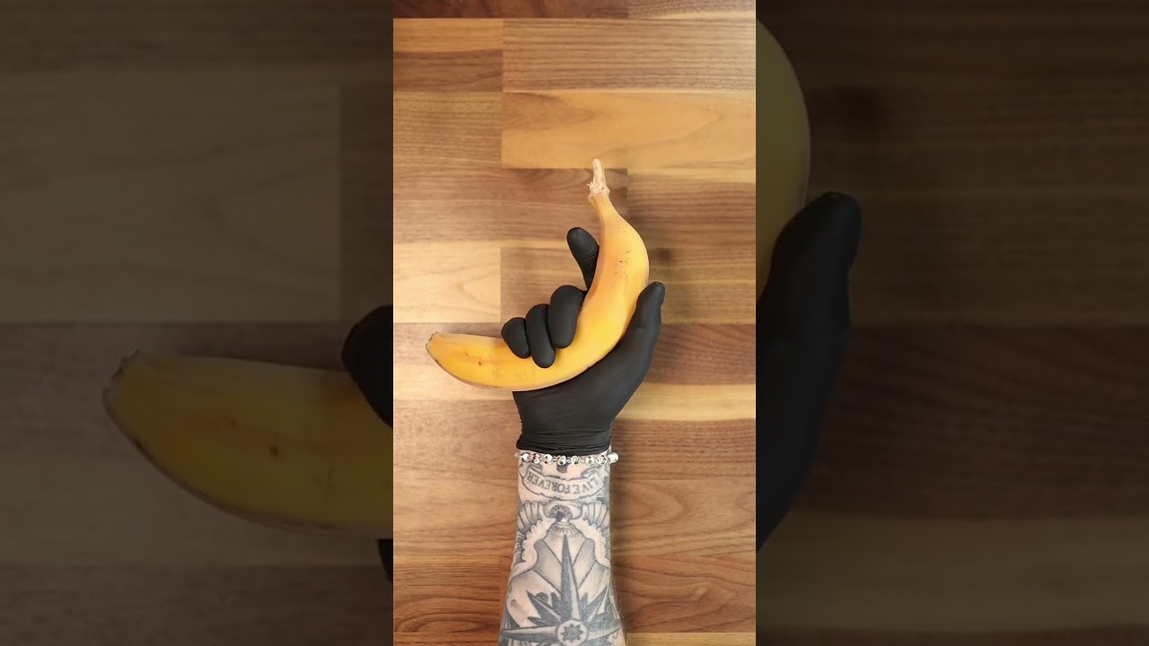 Frozen Banana Time! 🥶 #banana #frozen #satisfying #asmr