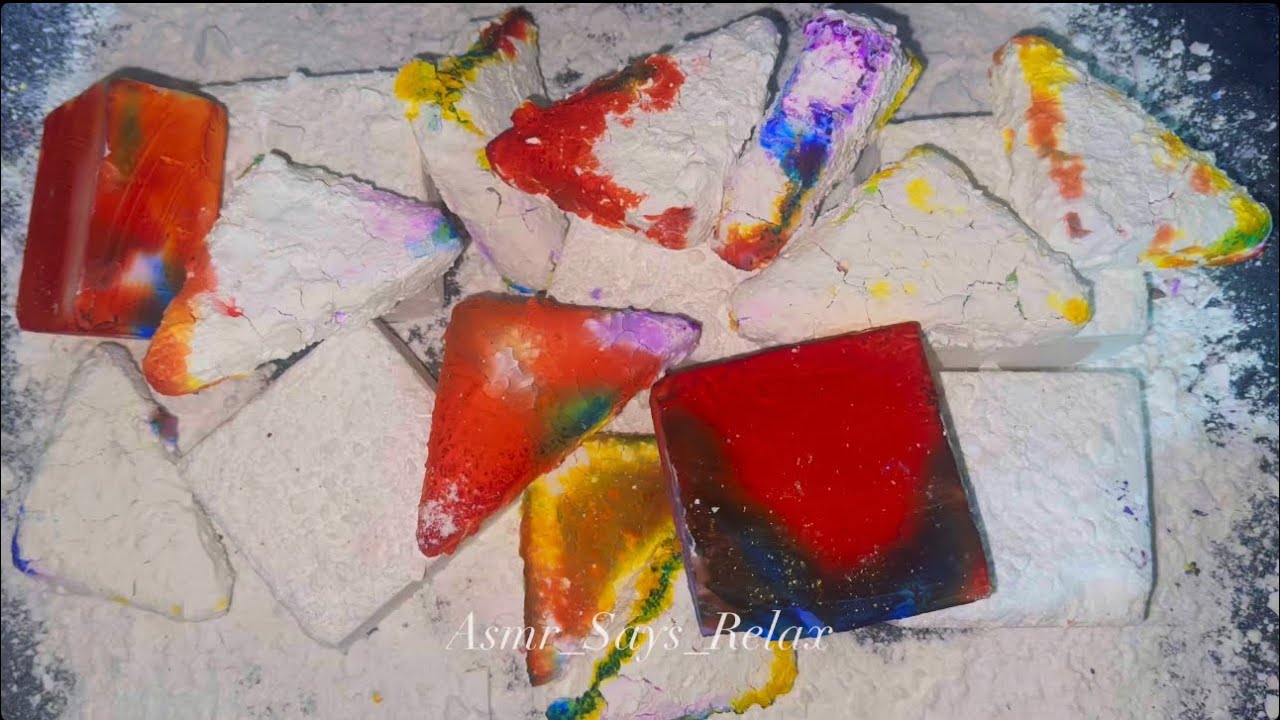 ASMR | Dyed Pasted Triangles | Buttery Soft Fresh Gym Chalk | Vibrant Dyed Freshies 