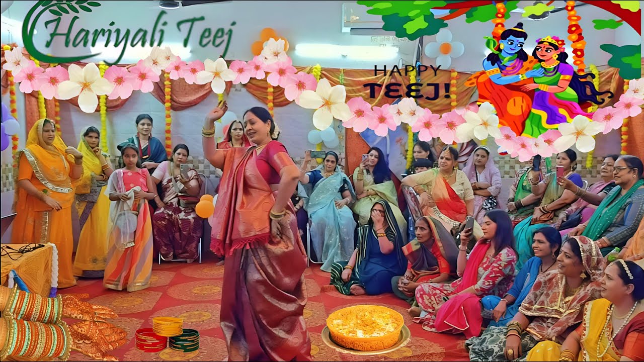 🌸 हरियाली तीज महोत्सव 2025 ⚜️ 🚩Ganga Maiya Mandir Samiti Sat Nagar Karol Bagh ⚜️ Hariyali Teej 🌸