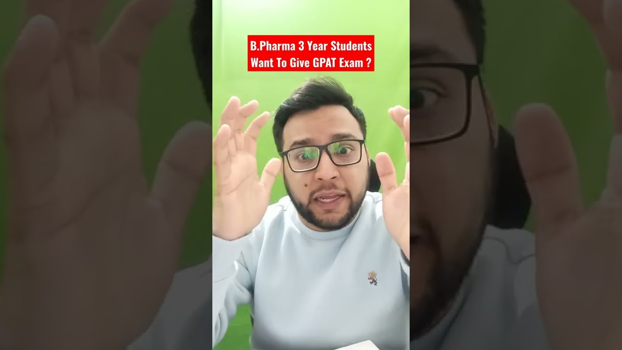 WANT TO GIVE GPAT EXAM IN B.PHARMA 3 YEAR | #shorts #gpat #pharmacyindia