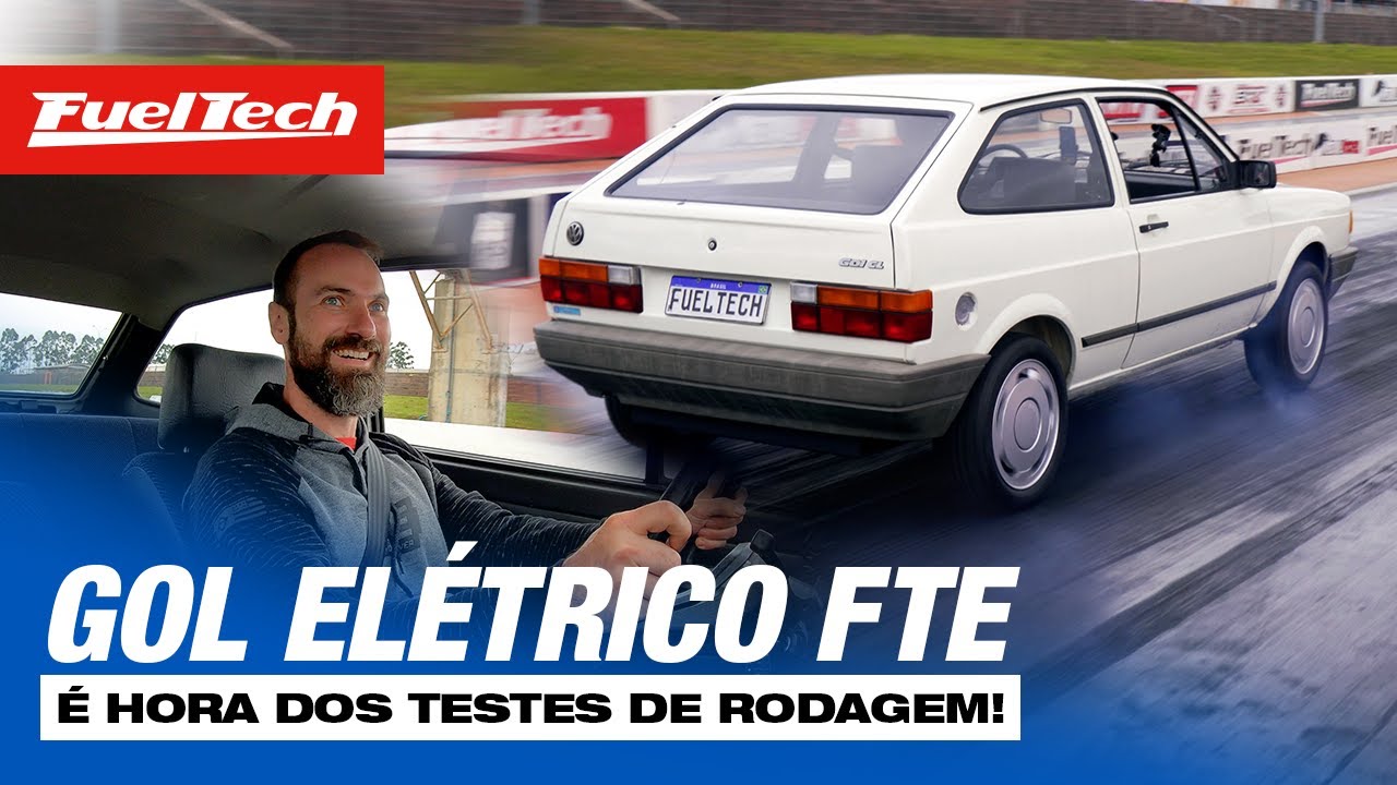Testes de rodagem do VW Gol elétrico na pista do Velopark!