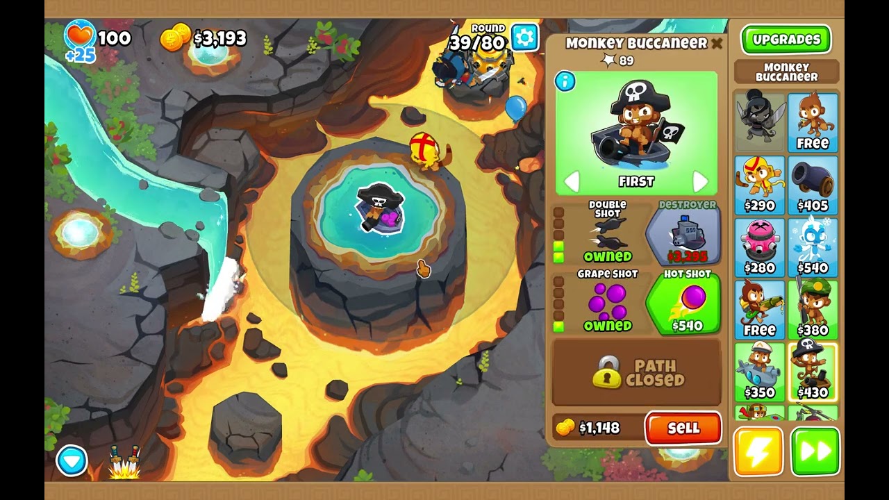 Bloons TD 6 | Sulfur Springs | Hard | Half Cash | No Lives Lost No Powers