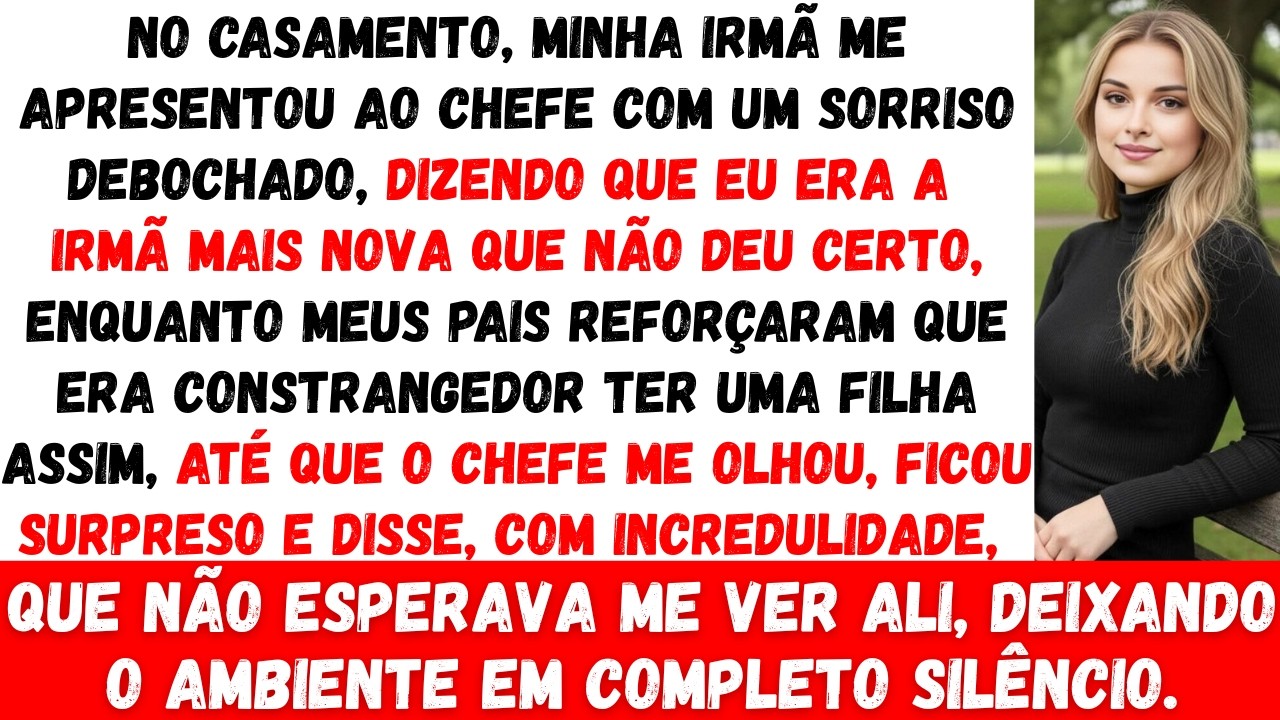 No casamento, minha irmã me chamou de fracassada —até que o chefe dela me olhou de um jeito que mudo