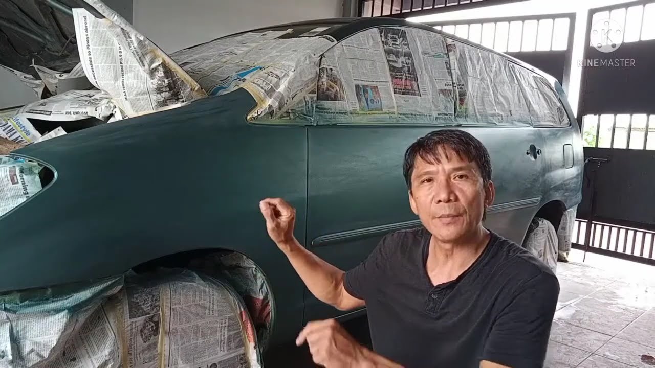 paano ba tayo mag spray ng topcoat mga idol.at paano ba tayo mag tape o magdyaryo#innova