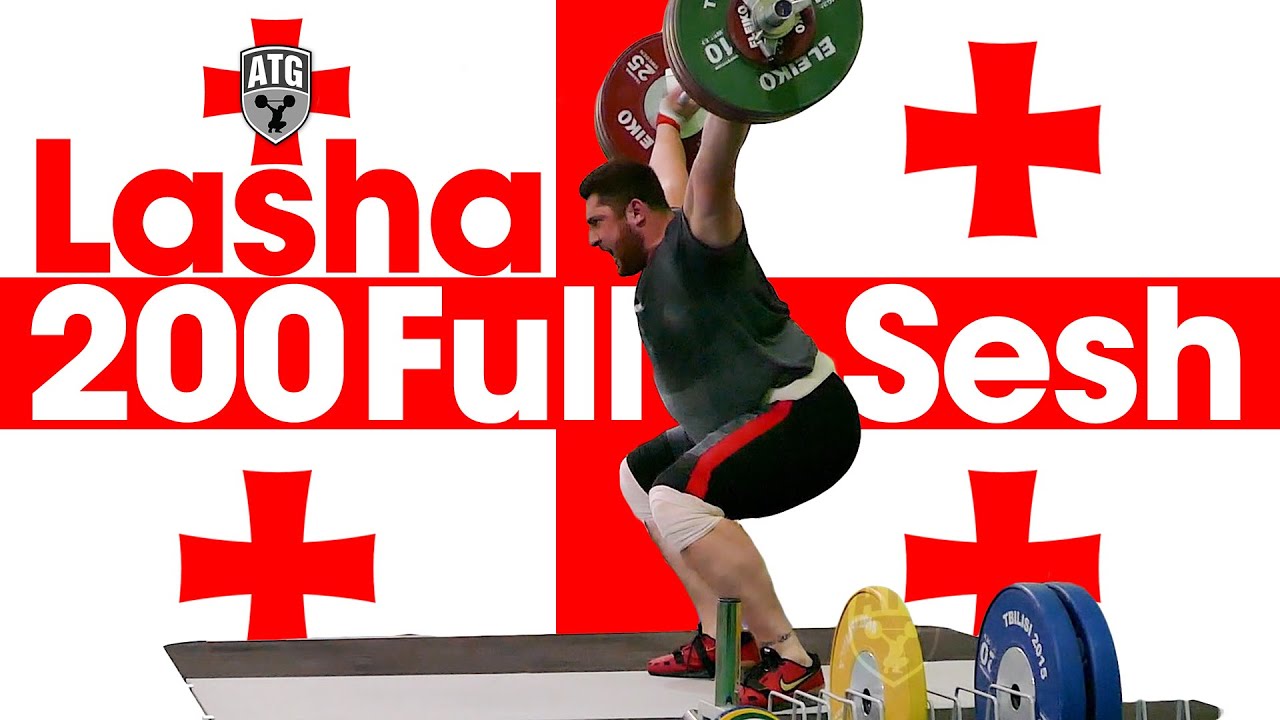 🇬🇪 Lasha Talakhadze 🇬🇪 200kg Snatches + 265kg Squats Full Session