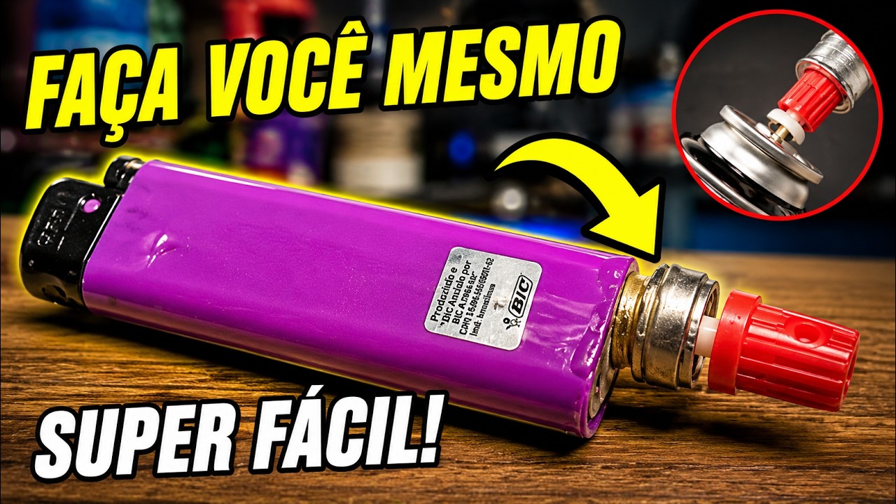 ✅Como Recarregar Isqueiro Instalando uma Válvula de Spray