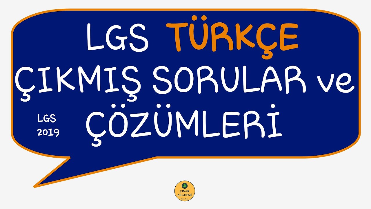 LGS TÜRKÇE ÇIKMIŞ SORULAR ve ÇÖZÜMLERİ 2018 PRATİK YOLLAR 1