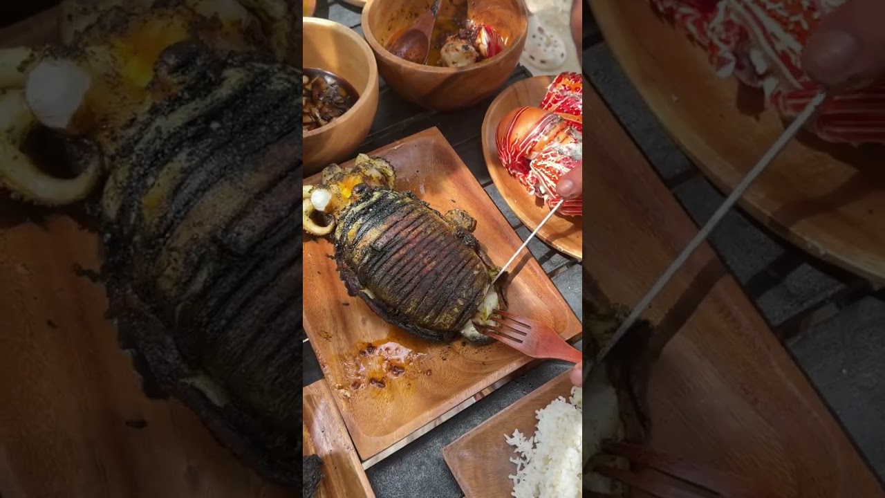 Massive Cuttlefish Grill: Coastal Catch & Cook Feast with Garlic Butter & Lemon