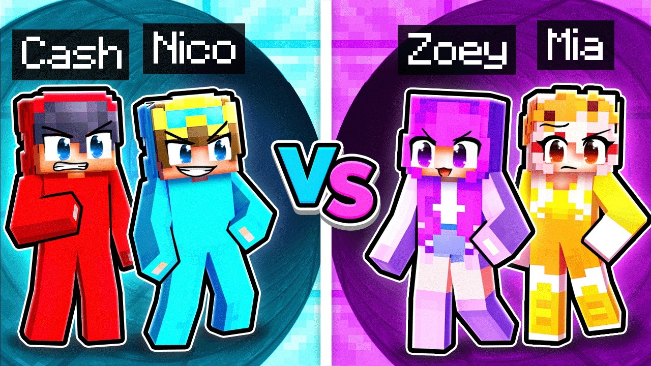 BOYS vs GIRLS TUNNEL Build Challenge In Minecraft!