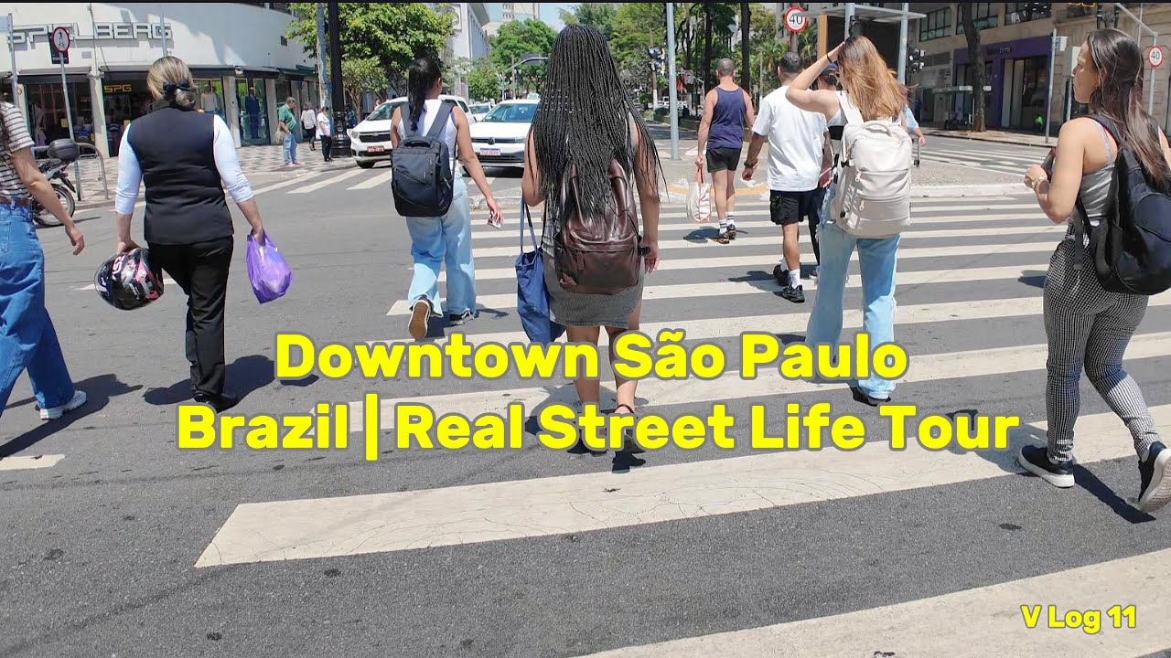 São Paulo Brazil Street Tour 2025 | Walking Through Downtown in 4K