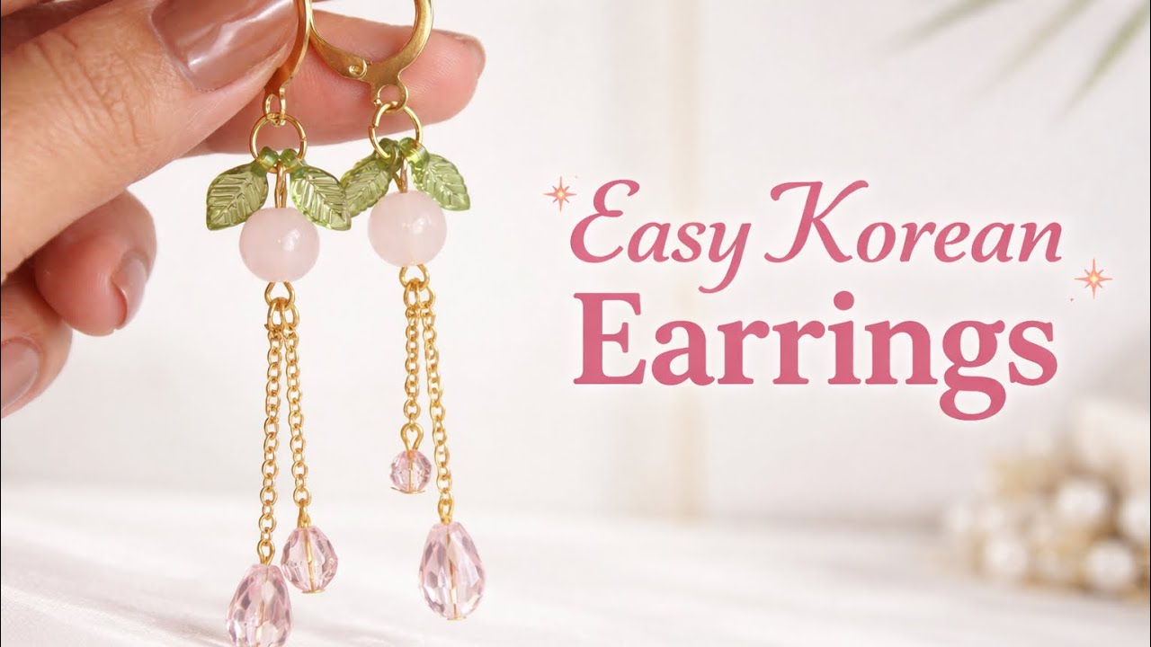 Easy Korean Earrings | DIY Tutorial 