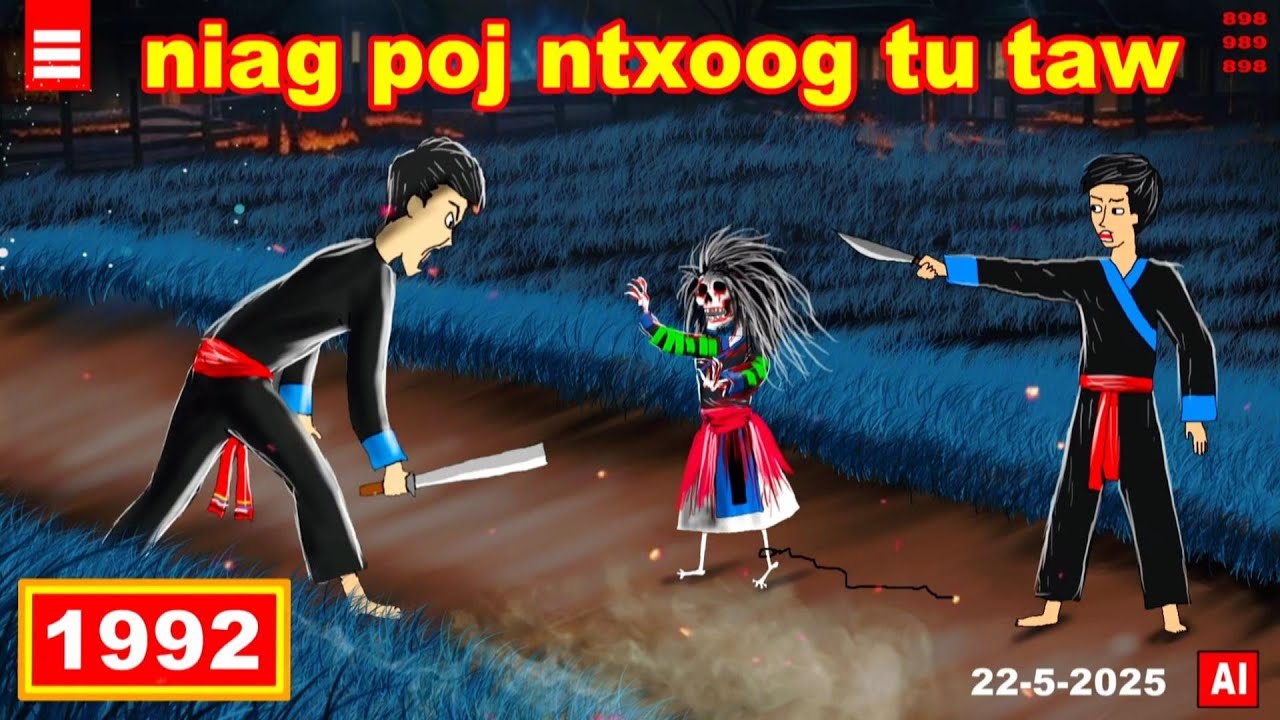 dab hais hmoob - 1992 - 22-5-2025 niag poj ntxoog tu taw, ผีขาขาด, the broken leg.