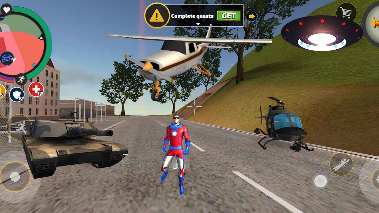 Rope Hero Da Superman Olup Helikopter Tank Ve Uçak Aldım