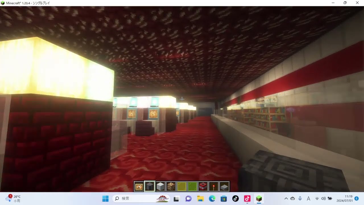 マイクラでパチンコ屋をつくってみた