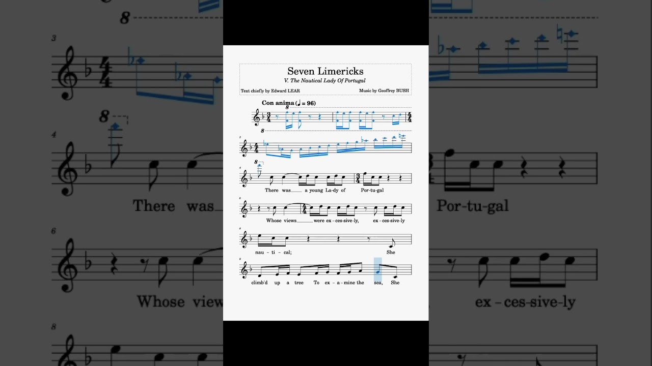 The Nautical Lady Of Portugal | Choral Unison