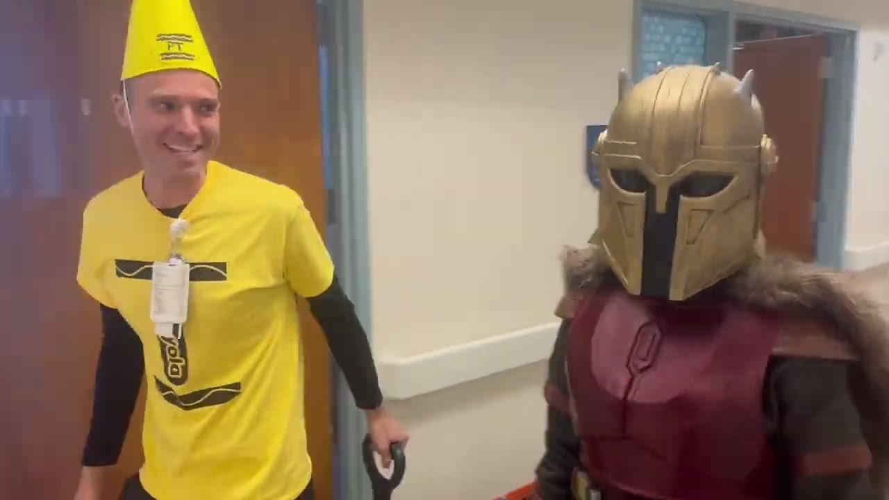 The Armorer (aka Emily Swallow) Surprises Kids on Halloween for Voices Against Cancer