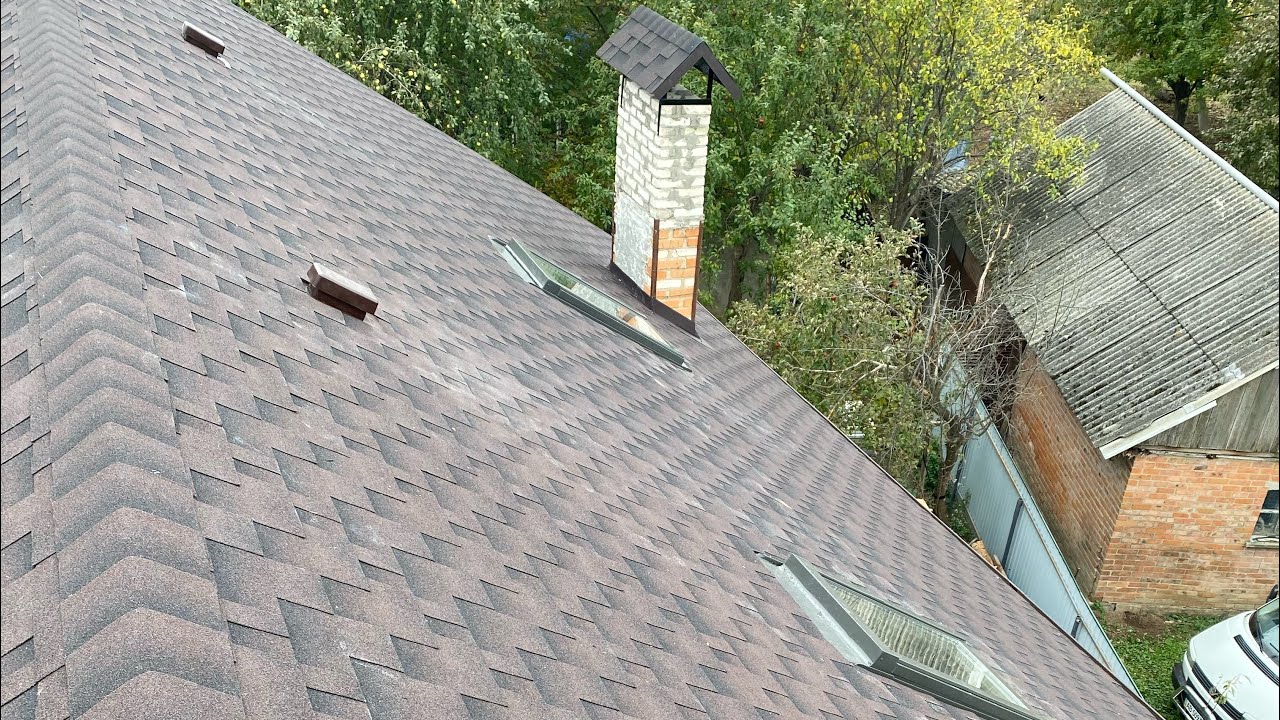 Дах з бітумної черепиці AQUAIZOL, піддашки водосток, утеплення даху, мансардні вікна