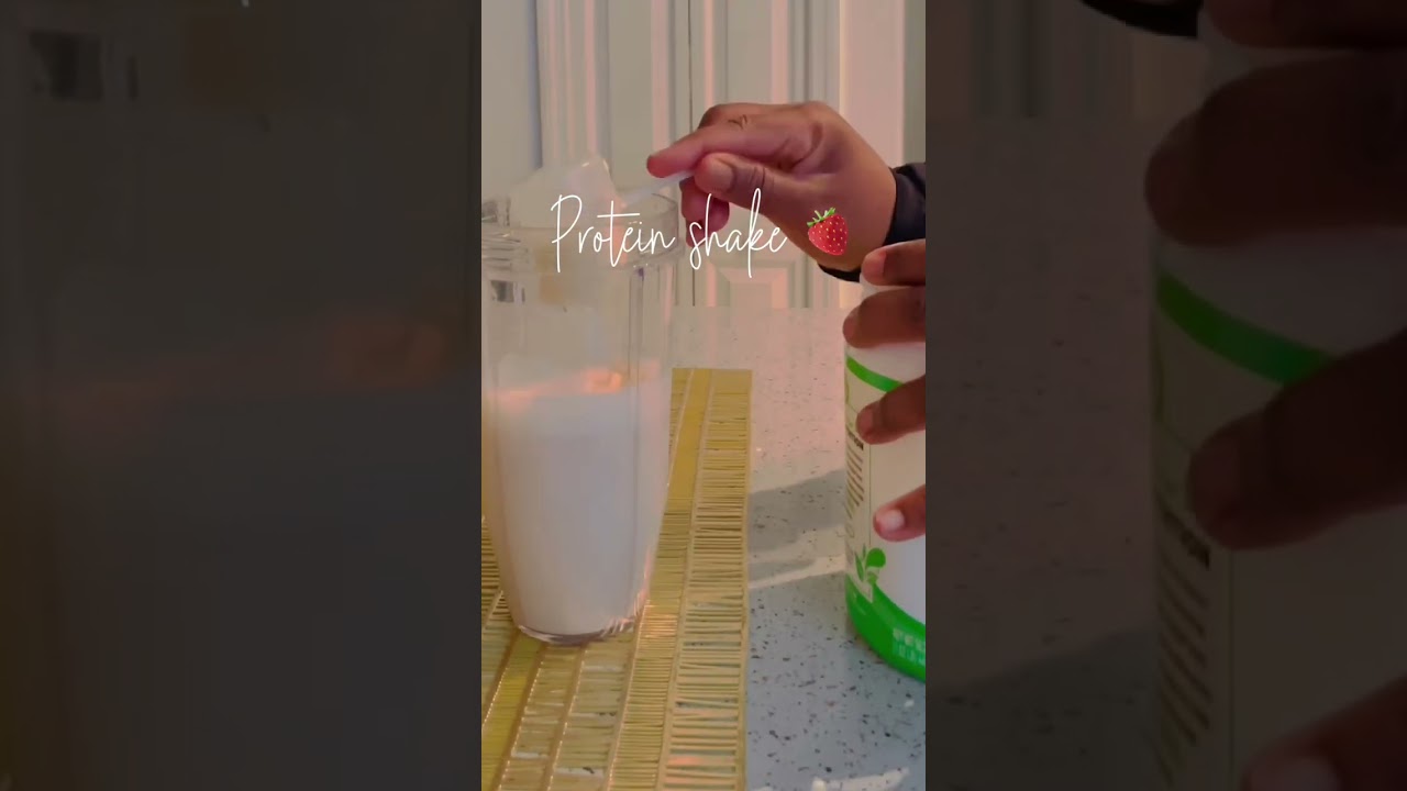 My quick & easy protein shake🍓