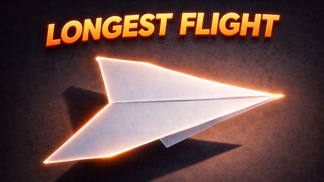 Longest Flying Paper Airplane ✈️ | Best Paper Plane That Flies Far