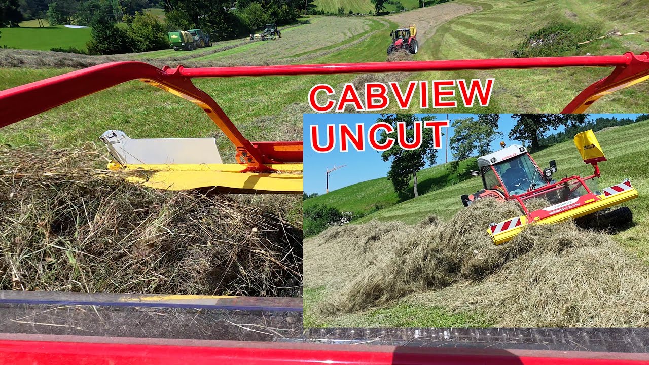 Hang abräumen mit PÖTTINGER MERGENTO F4010 alpin & Reform Metrac G7X #uncut #cabview #sound #hay 