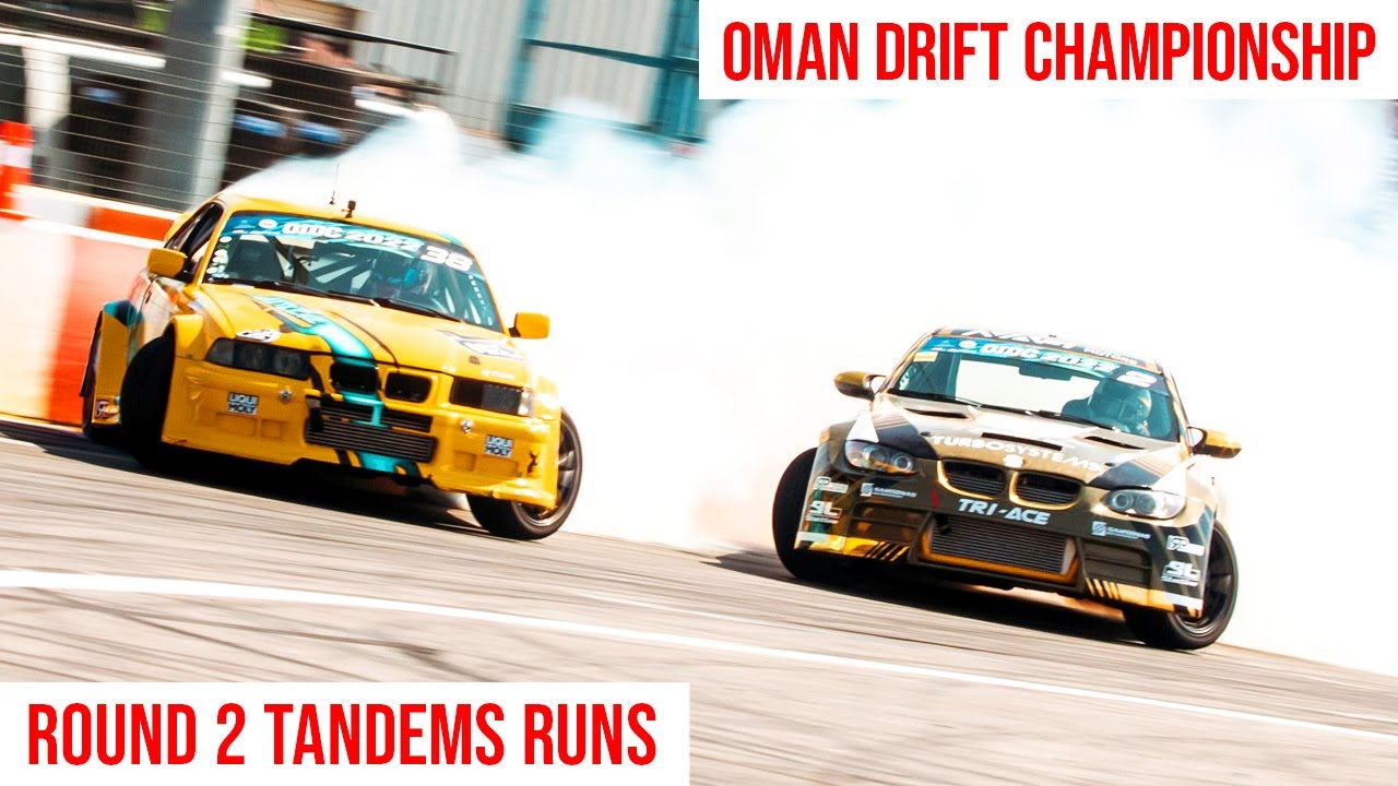 Oman drift championship, round 2, tandem runs. A. Vasiliauskas, B. Čirba.