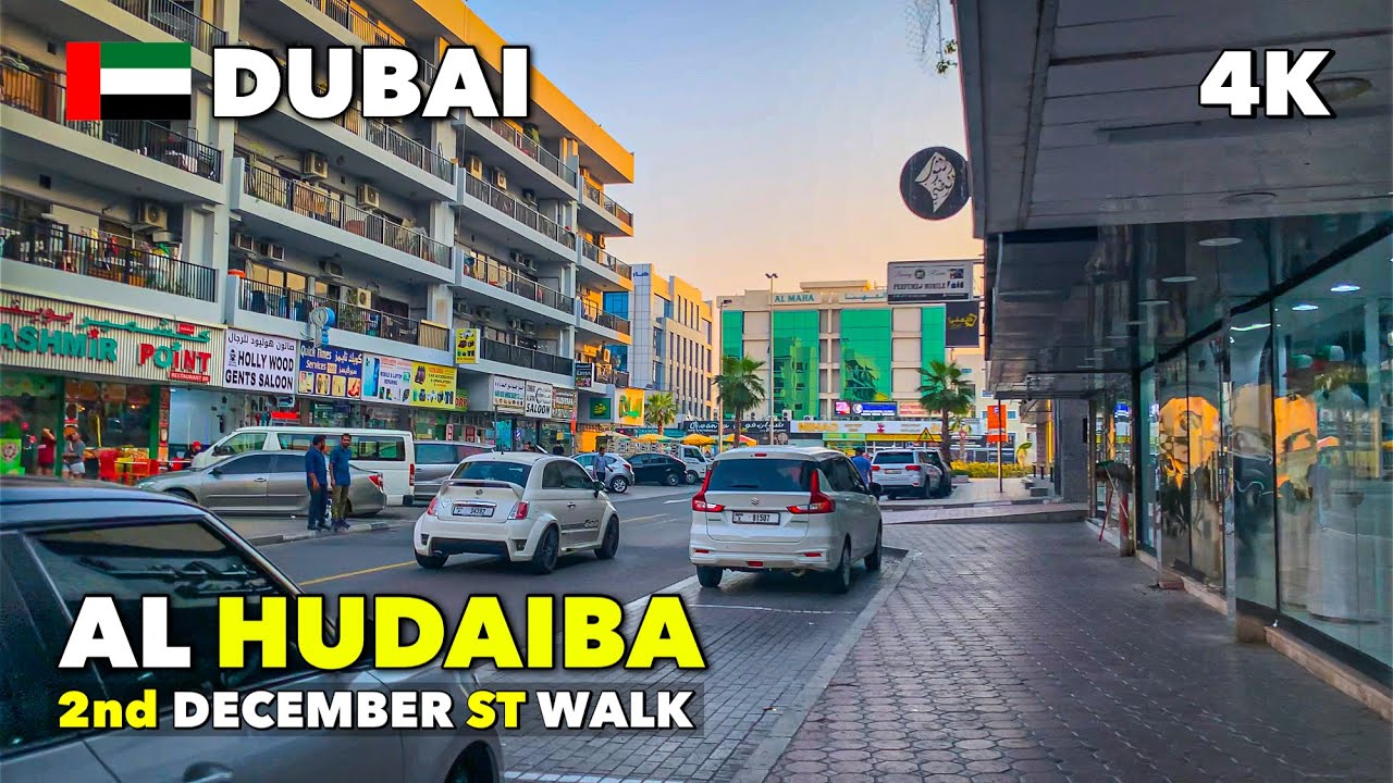 🇦🇪Dubai Al Hudaiba & 2nd December St: 4K Waking Tour