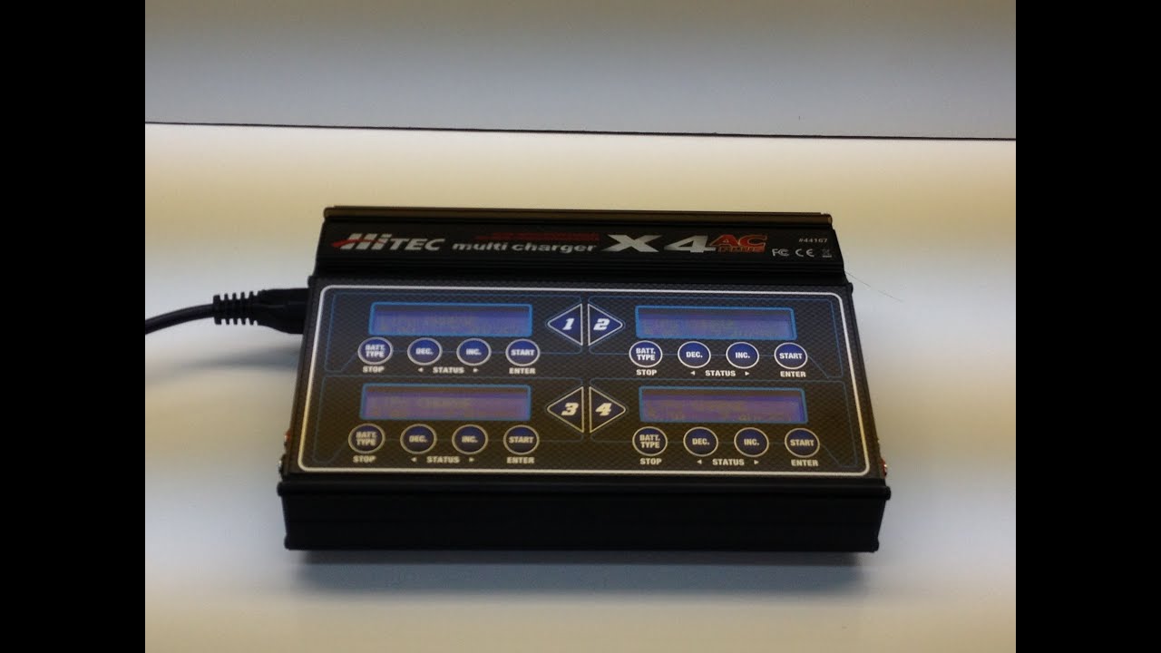 Hitec X4 AC Plus charger - What you need to start