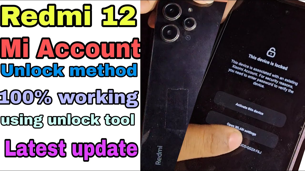 Redmi 12 Mi Account Unlock  || redmi 12 mi account bypass from unlock tool || 23053RN02A model lock
