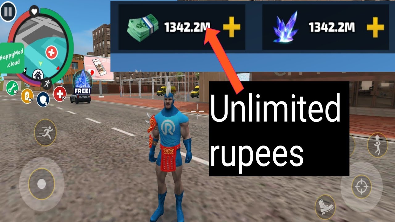Rope hero me free rupees long #video 