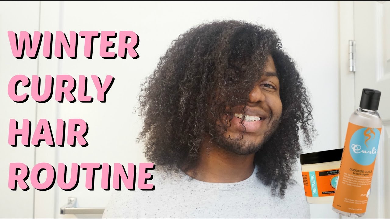 WINTER CURLY HAIR ROUTINE | Curls Botanical Gelle and Whipped Cream | Men's Natural Hair Care
