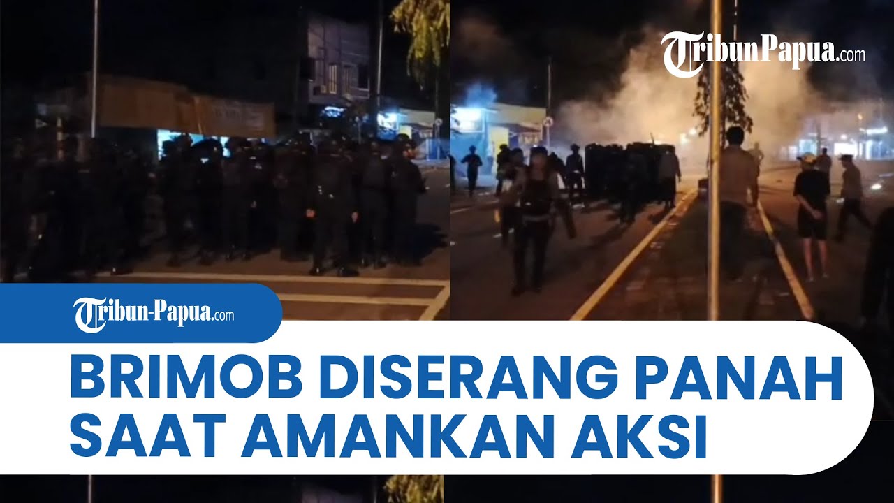 Mimika Mencekam! Warga Serang Anggota Brimob dengan Panah saat Amankan Aksi