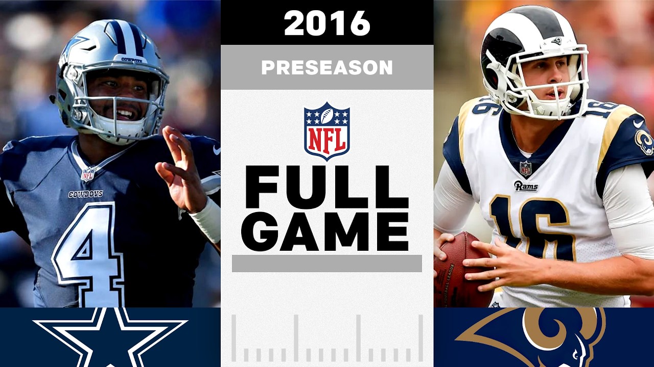 Dak Prescott's NFL Debut | Cowboys vs. Rams FULL Preseason Game 2016
