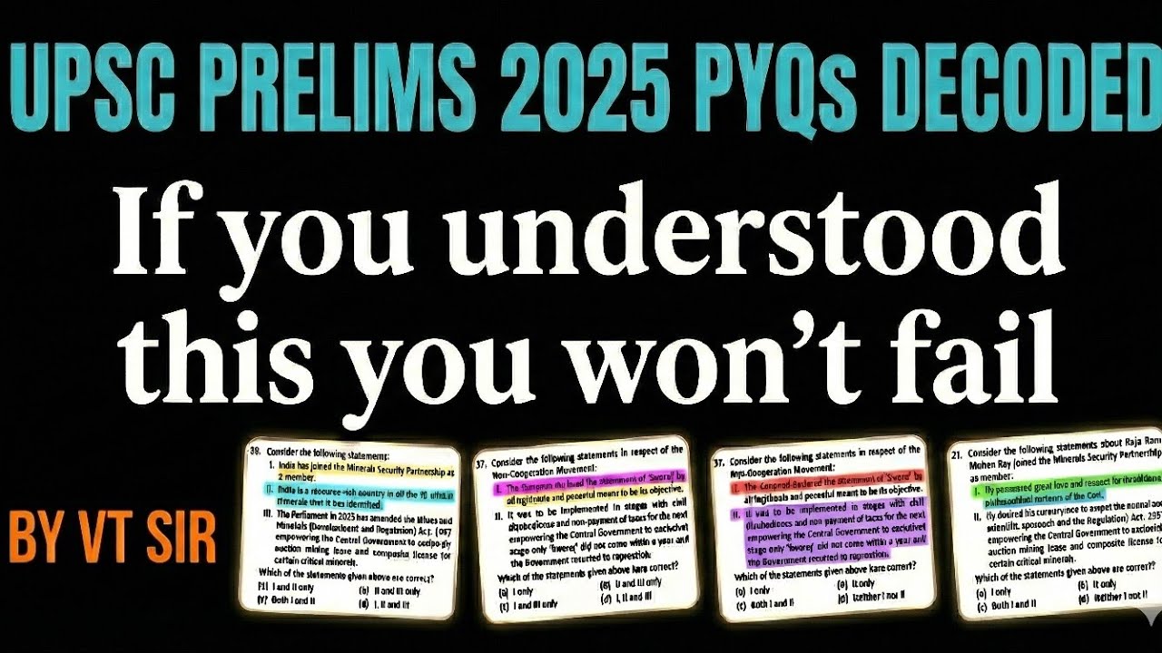 This is how UPSC is Setting Prelims 2025 Questions || CSE MATRIX || BY VT SIR || #upsc #civilservice
