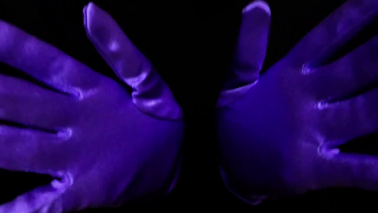魅惑の紫サテン手袋/Enchanted purple satin gloves/Tickle/purple satin gloves