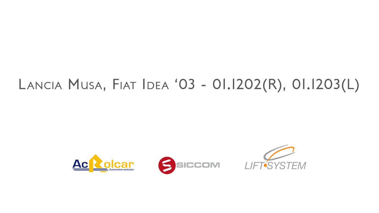 Video Tutorial Alzacristalli Lancia Musa, Fiat Idea '03 - 01.1202/01.1203 - Ac Rolcar