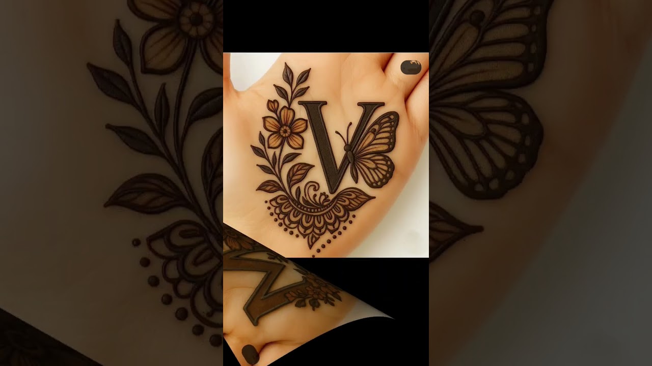 Name Letter Mehndi Designs 🥰 l Simple And Beautiful Menhdi Designs #mehndi #henna #mehandi