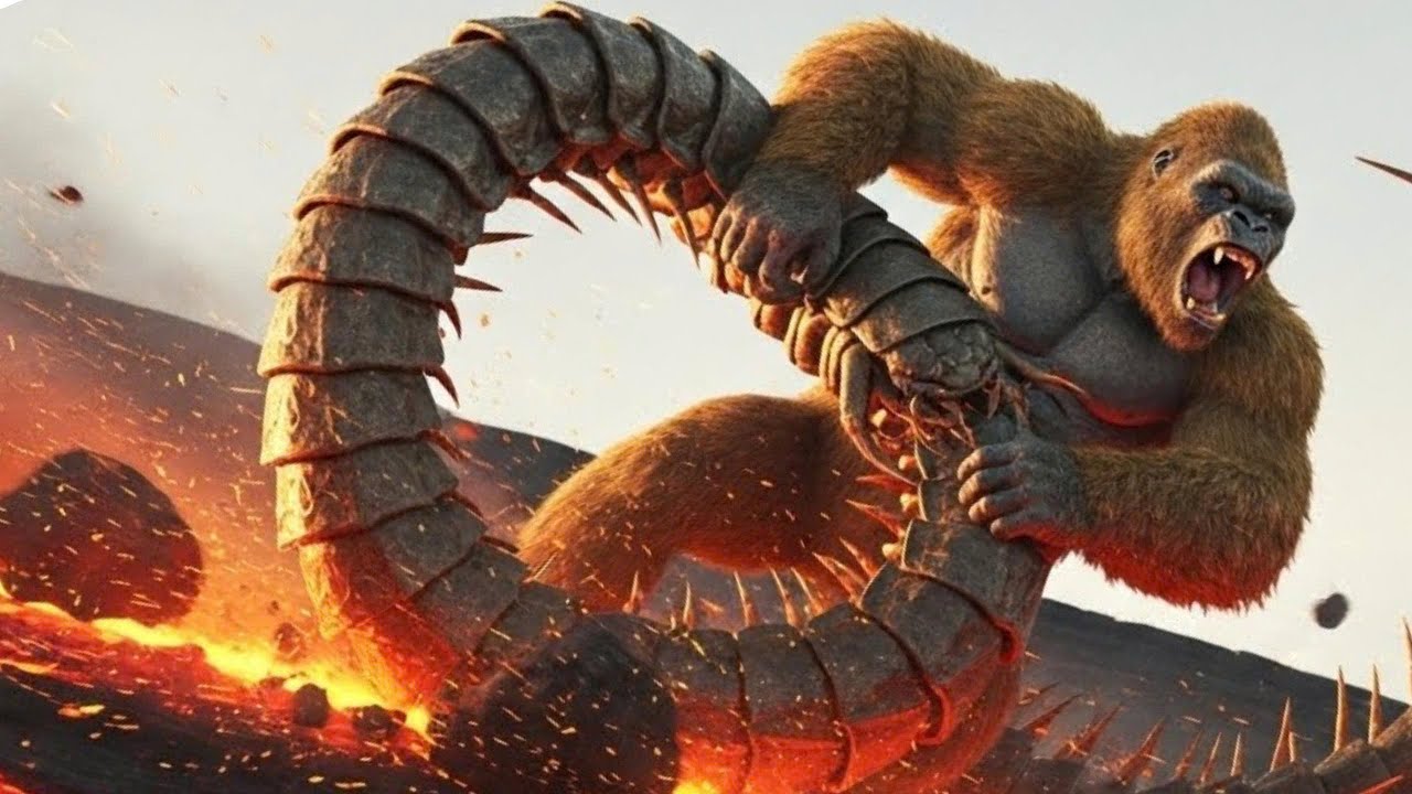 KING KONG vs THE LAVA CENTIPEDE 🔥🕷️ | Epic Battle to Protect the Jungle and Wildlife #herokingkong
