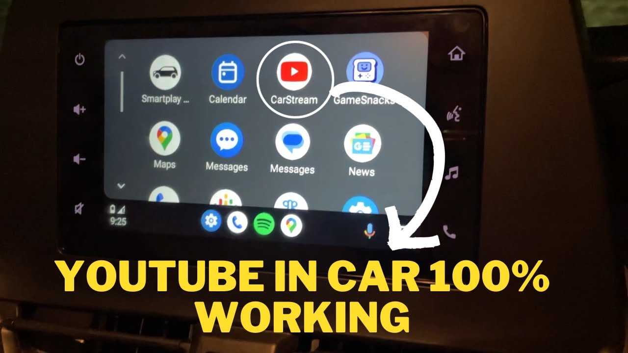Play Youtube using Carstream android auto 2023